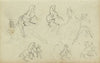 Six studies for man beside a rearing horse