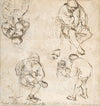 Six Studies of Peasants (17th century)