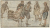 Skaters on the Ice, a Man Pushing a Sledge and a Kolf-player (c. 1620 - c. 1625)