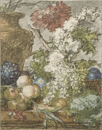 Sketch for a Still Life of Fruit and Flowers