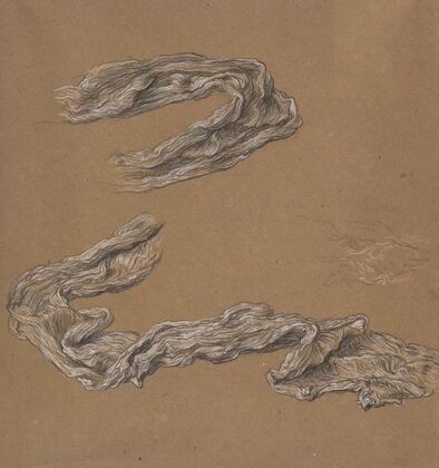 Sketch for drapery in ‘Greek Girls Playing at Ball’ — size preview