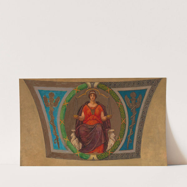 Sketch for Mosaic, Wisconsin State Capital, ‘Justice’ (ca. 1912) by Kenyon Cox