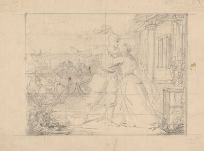 Sketch for the painting ‘Farewell to Wacław with Maria’ (the theme taken from the poem ‘Maria’ by Antoni Malczewski) (1847)
