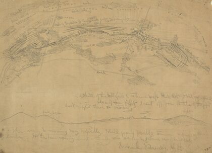 Sketch map of the battle of Gettysburg, made while on the march toward Frederick, Md.