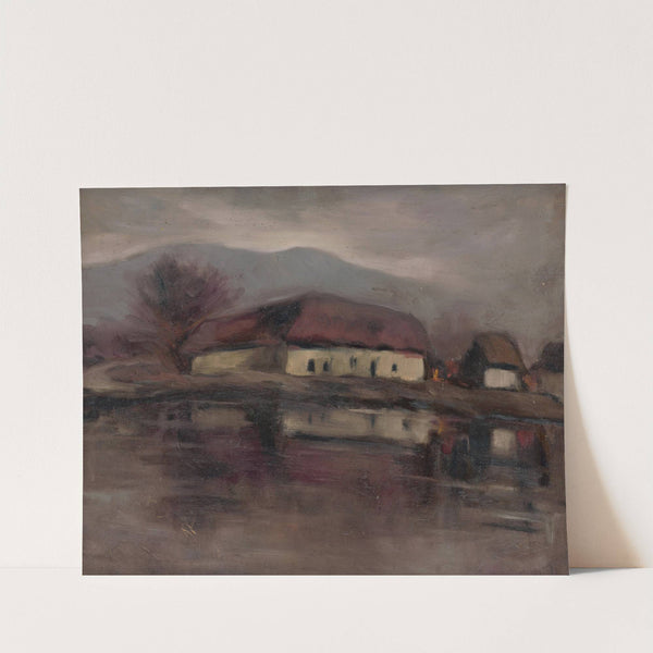 Sketch of a Landscape with a Lake by Zolo Palugyay