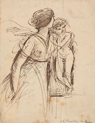 Sketch of a Woman and Child