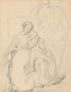 Sketch of Catherine Jagiellon with son Sigismund and John, Grand Duke of Finland, to the painting ‘Catherine Jagiellon in Gripsholm Prison’ (1858)