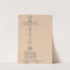 Sketch of crucifix for the painting &#039;Queen Jadwiga&#039;s Oath&#039; by Józef Simmler