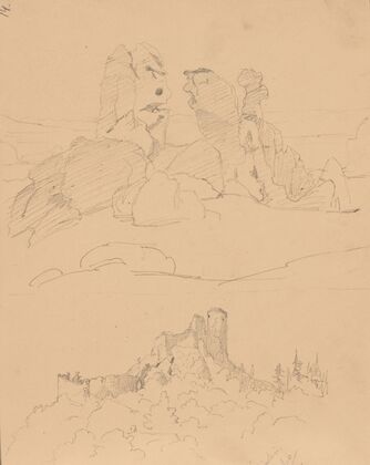 Sketch of limestone outliers (near the Ogrodzieniec Castle)