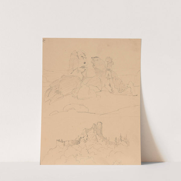 Sketch of limestone outliers (near the Ogrodzieniec Castle) by Józef Simmler