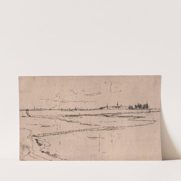 Sketch of Monnikendam in Distance (1892) by Sir Frank Short