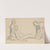 Sketch of nude men to the scene with Nicodemus and Joseph of Arimathea supporting the dead body of Christ to the painting &#039;Entombment&#039; by Józef Simmler