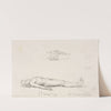 Sketch of the Dead Christ, and Detail Sketch of Loincloth by Jules-Eugène Lenepveu