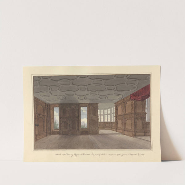 Sketch of the Dining Room at Burton Agnes: Yorkshire, The Seat of Sir Francis Boynton Bart. by John Buckler