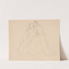 Sketch of the figure to the group of the Virgin Mary and Mary Magdalene to the painting &#039;Entombment&#039; by Józef Simmler