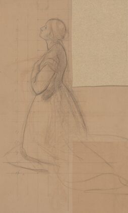 Sketch of the queen figure for the painting ‘Queen Jadwiga’s Oath’
