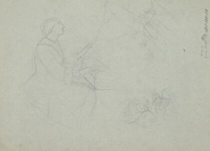 Sketch to the Figure of St Cecilia