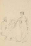 Sketch with robed figures