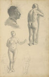 Sketchbook with figural studies