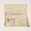 Sketched View from East Cowes, West Cowes in the Distance by Thomas Hastings