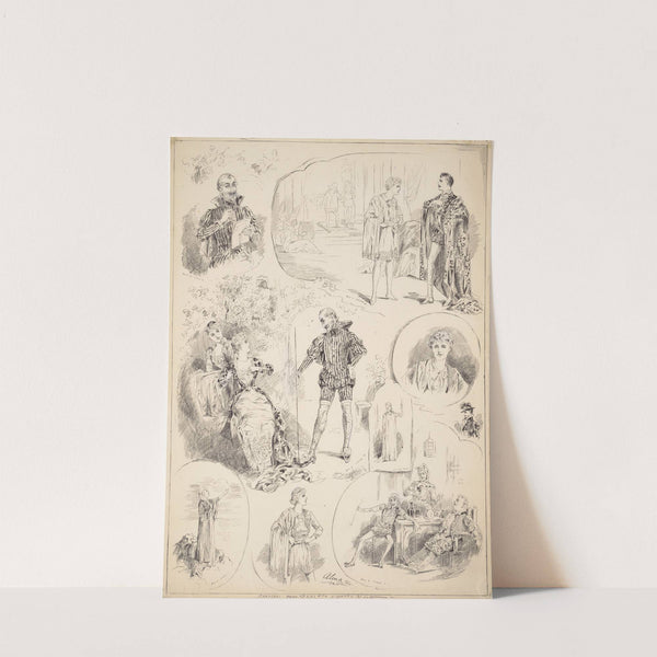 Sketches from ‘Twelfth night’ at the Lyceum (1884) by Alma