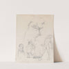Sketches of a Female Nude, a Male Model and a Sculptor by William Orpen