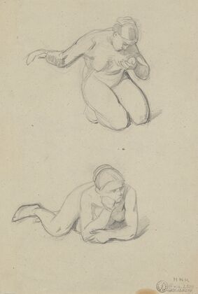 Sketches of a nude female