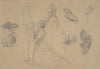 Sketches of figures of the queen and JaÅko of TÄczyn for the painting ‘Queen Jadwiga’s Oath’