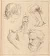 Sketches of Hands, Heads, and Legs
