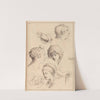 Sketches of Heads and Hands by Hamlet Winstanley