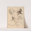 Sketches of Heads and Hands by Hamlet Winstanley