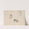 Sketches of Men in Profile (1877) by Edgar Degas