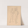 Sketches of nude males to the painting &#039;Martyrdom of St. Matthias&#039; by Józef Simmler