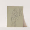 Sketches of two male nudes for the painting &#039;Martyrdom of St. Matthias&#039; by Józef Simmler