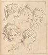 Sketches of Various Female Heads
