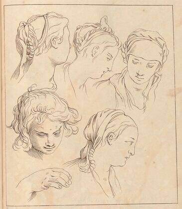 Sketches of Various Female Heads