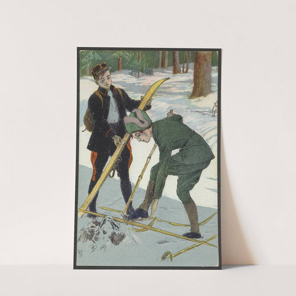 Ski motif by Andreas Bloch