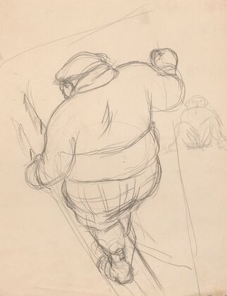 Skieur corpulent