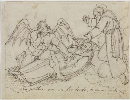 Skizze zu Guido da Montefeltro (Dante Inferno, Canto 27)