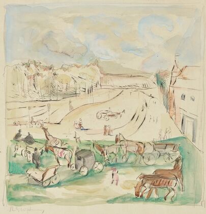Skizze zur Grunewaldrennbahn (1910 - 1914)