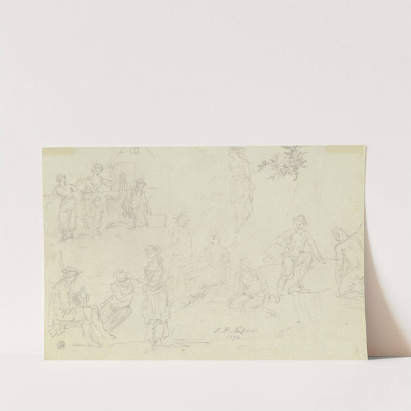 Skizzenhafte Figurenstudien by Johann Peter Neef