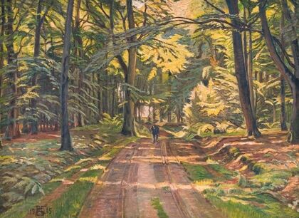 Skovvej ved Dyrnæs (1915)