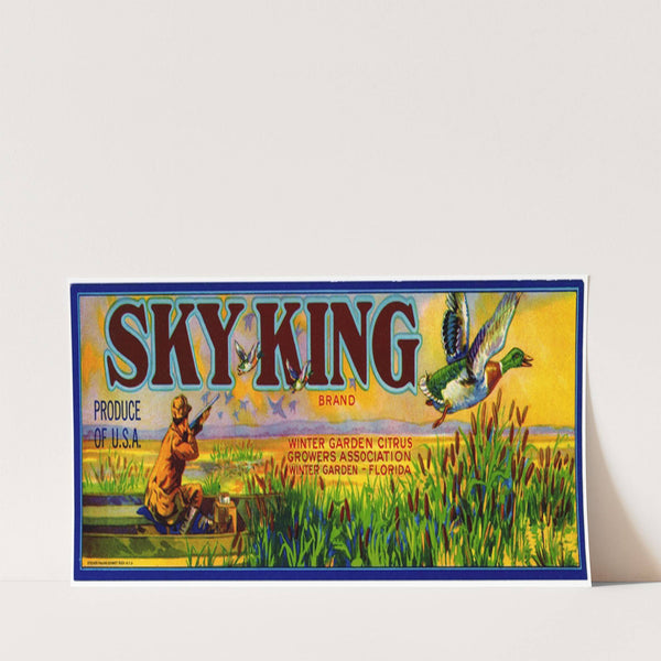 Sky King Brand Citrus Label (1930-1950)