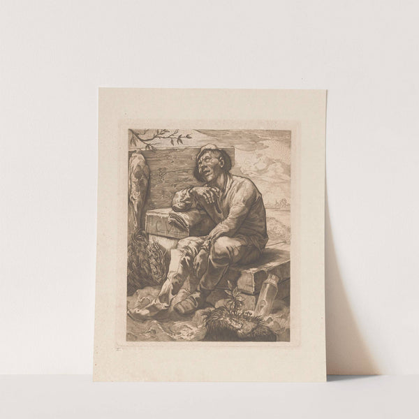 Slapende polderjongen by Johannes Josephus Aarts