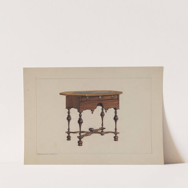 Slate-top Table by M. Rosenshield-von-Paulin