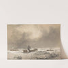 Sledges in a fresh fair wind, going over Hummocky Ice by Walter William May