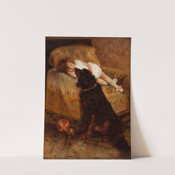 Sleeping Child with Dog by Elizabeth Strong