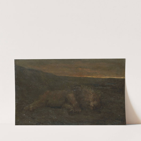 Sleeping Lion by Night (1870 - 1910) by John Macallan Swan
