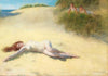 Sleeping Nude On A Beach