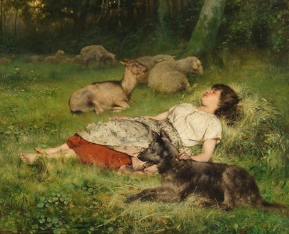 Sleeping shepherdess